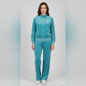 Active Wear Women's Blue Vintage Fleece Active Set/Tracksuit Sz Medium (12/14)